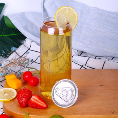 China 500ML 650ML PET Disposable Empty Soft Drink Plastic Transparent Pop Cans for sale