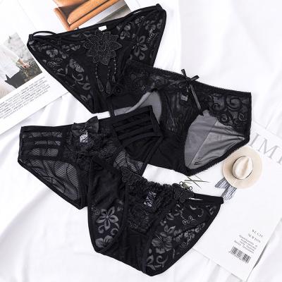 China ODM/OEM Antibacterial Shorts Females Hipster Lace Up Seamless Inner Briefs Cheek String Wear Lace Up Women's Dalam Celana Thong Underwear for sale