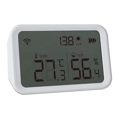 中国 Tuya Zigbee Smart Temperature Humidity Sensor Detector Wireless Light Intensity Detection 84*55*32mm 販売のため