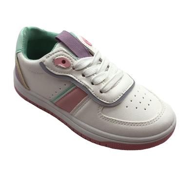 China PU Waterproof White Classic Upper Shoes For Girls Fashion Kids Casual Sneakers Good Quality Sneakers for sale