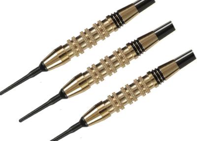 China 18g 2BA Soft Tip Brass Dart Barrels With Chroming Finish Gold Color for sale