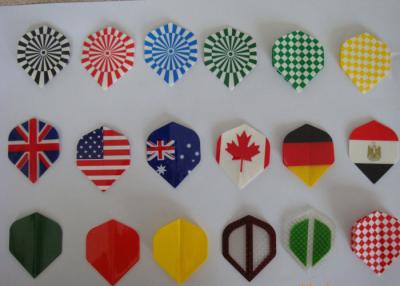 China Standard PET Plastic Custom Dart Flights With Flag / Snow Pattern for sale