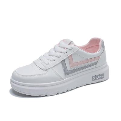 China Fashion Trend Fashion Casual Women Walking Style Shoes White Panel Shoes For Student for sale