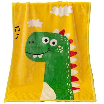 China New Baby Flannel Wearable Cartoon Children Double Layer Raschel Kindergarten Nap Blanket Blanket for sale