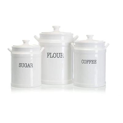 China Wholesale ebay simple modern hot sale white logo white handmade embossed home storage canister custom design kitchen ceramic pot for sale