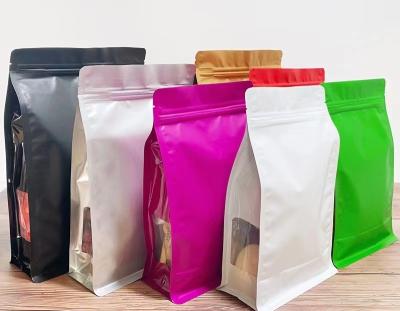 China Recyclable self-contained eight-sided food with plastic zipper snack/coffee/powder/dog or cat food packaging bag for sale