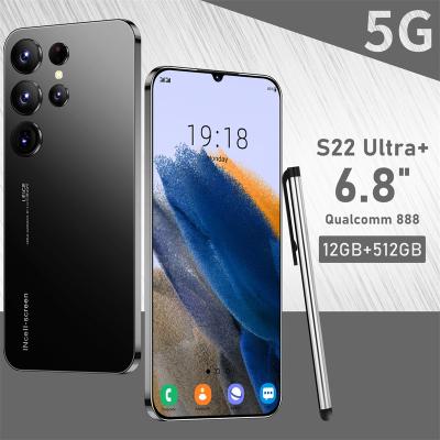 China 6.8 inch Dual SIM Card S22 Ultra 2gb+16gb Smart Android Phone 6800mah Dual Sim Dual Standby Unlocked Smartphone Qualcomm Cell Phones for sale