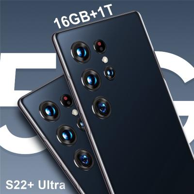 China Original 7.3 Inch 2gb+16gb Android Smartphone Cell Phones Dual SIM Card New S22 Ultra Dual Phone Global Version Opened 5g Cell Phones for sale