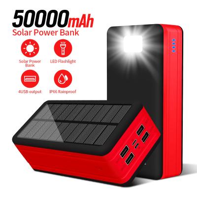 China Support PSOOO 20000mAh 30000mAh 50000mAh Fast Charging Charger IP66 Portable Solar Power Bank for sale