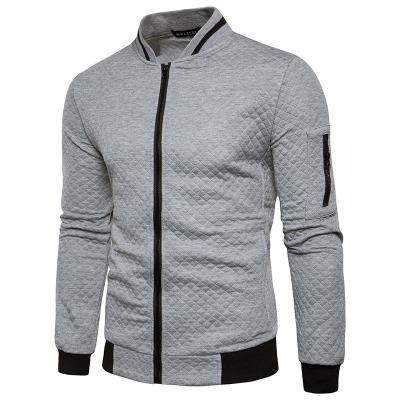 China Jackets Mens Casual Soft Lightweight Zip Up Mens Bomber Jacket With Diamond Plaid for sale