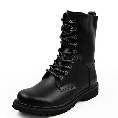 China Waterproof High Quality For Daily Martin Leather Boots Black Lace Mens Shoes High Quality Men Shoes for sale