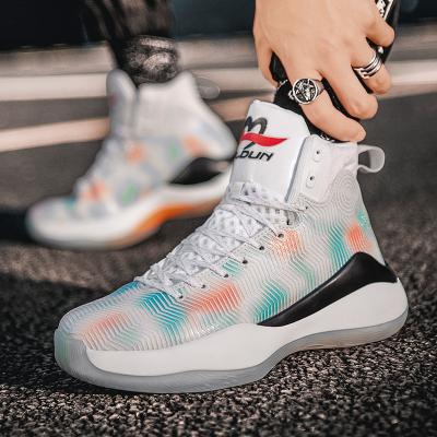 China Men's Lightweight Outdoor Basketball Shoes Mens Basketball Shoes Sneakers High Top Sports Basket High Top Men's Outdoor Lace Up Breathable Man Basketball Shoes Custom for sale