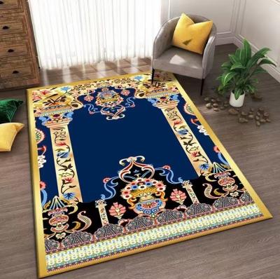 China Washable Islamic Adult Prayer Mat Design Carpet Muslim Machine Made Prayer Mat 70/110 Manufacturer for sale