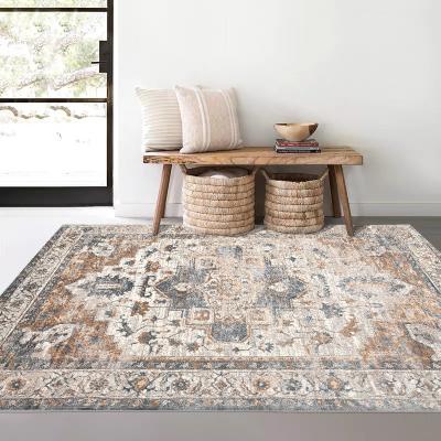 China Cute Popular Distressed Style Mat Polyester Fluffy Rugs Carpets Amazon Ruggable Set Covers Washable Non Slip Washable for sale