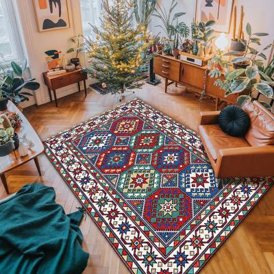 China Washable Tribal Style Living Room Cushioned Custom Blanket Shaggy House Carpets Luxury Wool Blanket for sale