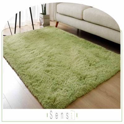 China Shaggy Green Rugs Non Slip Washable Area Rugs With Logo Patch Extra Large Floor Rugs Mat Carpet Modern For Living for sale