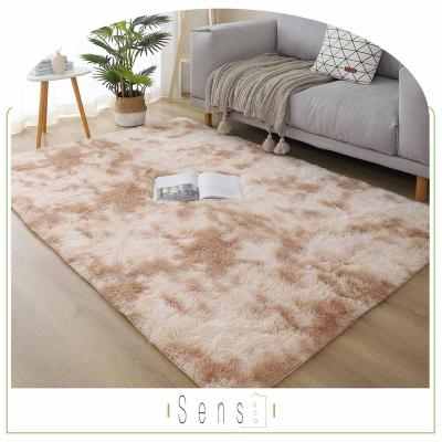 China Art Center Plush Rug Mixed Washable Color Chinese Floor Dye Shaggy Rug Carpet For Living Room Multicolor Bed for sale