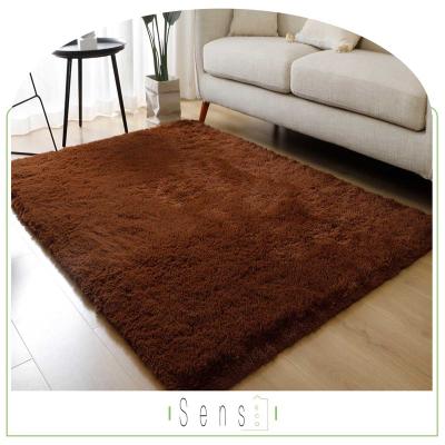 China Brown Shaggy Rug Carpets Throw Rugs Washable Soft Living Room Area Rug Modern Machine Wash Rug For Sale for sale