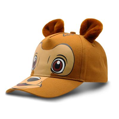 China Kids JOINT Hats Factory OEM Hat Cartoon Funny Animal Cut Animal Baseball Cap With Bear Ear for sale