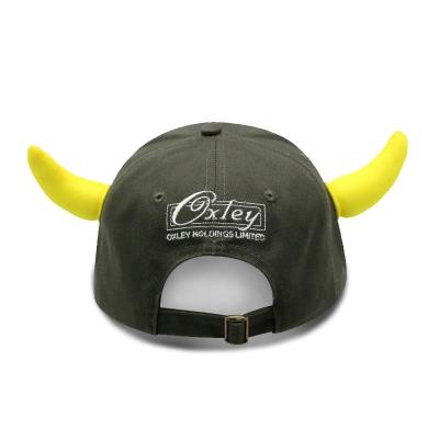 China JOINT hot sale fashion kids caps horns hat hats toddler cotton/twill 6 panel two side horns hats kids hats for sale