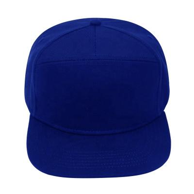 China COMMON custom design 7 panel snapback hats hats plain cotton twill snapback hats solid color for sale