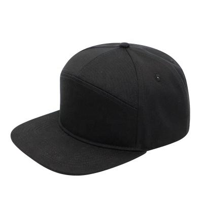 China COMMON logo 7 panel snapback hats twill cotton blank hip hop snapback hats for sale