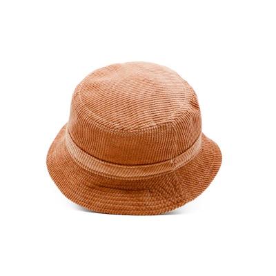 China Character Custom Design Logo White Fashion Style Sun Protection Kids Bucket Hat Corduroy Kids Bucket Hat for sale