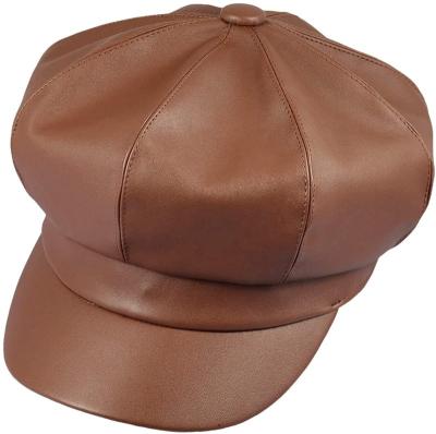 China Hunting Hat Ivy Cabbie Driving Classic Cap Character PU Newsboy Hat Berets Hats Gatsby Hats for sale