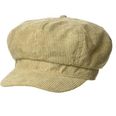 China Custom Logo COMMON Corduroy Empty Newsboy Ivy Cap for sale