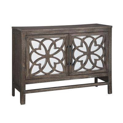 China Modern Carved Modern Carved Living Room Wall Living Room Mirrored Antique Cabinet for sale