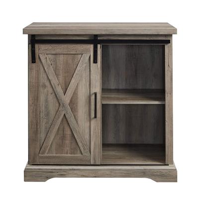 China Easy Clean Modern Farmhouse Sliding Barn Door Living Room Furniture Storage Buffet Sideboard Cabinet for sale