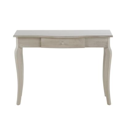 China Grayish White Wood Convertible Classic Console Table With 2 Drawers And Wooden Legs For Living Room / Bedroom for sale