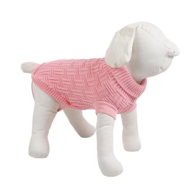 China Viable Designer Wholesale Manufacturer Pink Warm Soft Winter Sweater Dog Clothes for sale