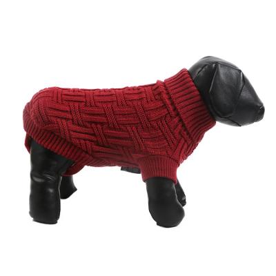 China Cheap Sustainable Pet Redl Warm Pet Clothes Knit Sweaters For Large And Small Dogs for sale