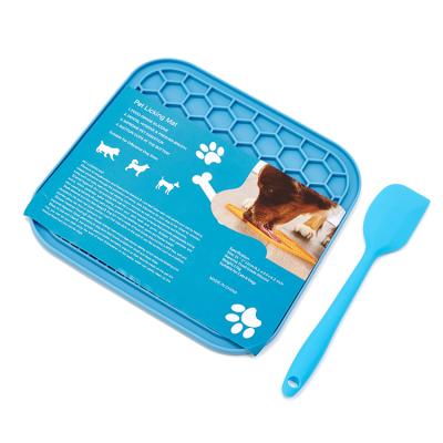 China High Quality Non-Automatic Slow Food Mat Pet Slow Feeder Silicone Pet Dog Lick Protective Bath Wash Distraction Dog Lick Mat for sale