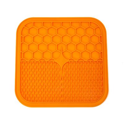 China Factory Supply Non-automatic Silicone Dog Food Lick Mat For Bath Distraction Easy Grooming Slow Feeder Bowl With Suction Cups for sale