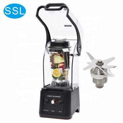 China 1680W Heavy Duty Commercial Blender 1680W Commercial Blender Juicer Fruit Food Processor Ice Hi Power Smoothies With Noise Enclosure for sale