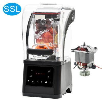 China Multifunctional national high speed motor commercial smoothie/ice crusher/soup maker blender with sound proof for sale