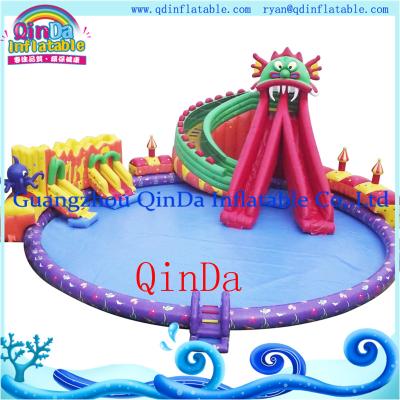 China Octopus Inflatable Water Slide with Swimming Pool inflatable slide for pool for sale