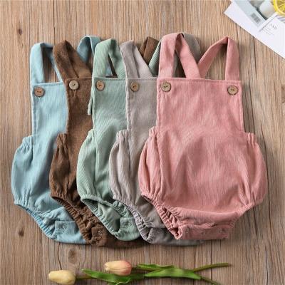 China Polyester Girls/Cotton 0-24M Newborn Kids Baby Boy Clothes Cute Sunsuit Sleeveless Simple Cotton Newborn Sunsuit Summer Lovely Outfits for sale