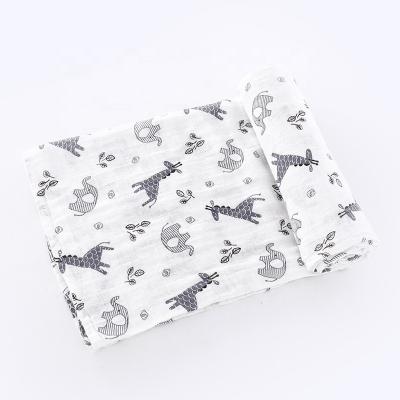 China Wearable i@home In Stock Animal Print Cotton Baby Wrap Covering for sale