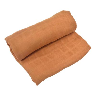 China i@home Portable Bath Towel Baby Muslin Wrap Blanket Soft Bamboo Solid Color for sale