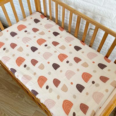 China I@home Sustainable Swinging Muslin Baby Fitted Crib Sheet for sale