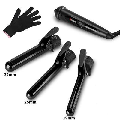 China Fast styling egg rolls hair curler Hot 3 in 1 perm ceramic changing head curling iron big wave curling set for sale