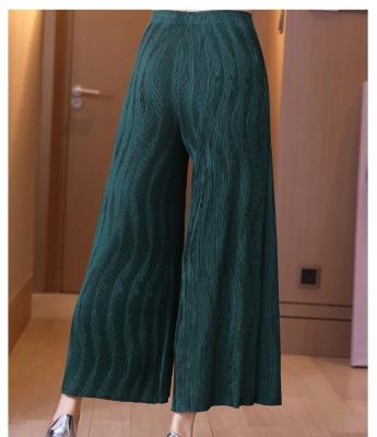 China Wholesale Hot Breathable Pleated New Women's Loose Pleated Wide Leg Pants Women's High Waist Style Hanging Feeling Alien Pants for sale