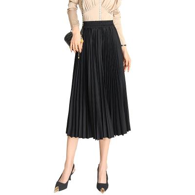 China Wholesale Hot Selling High Waist Breathable In Spring Custom Made Black Pleated Skirt From China for sale