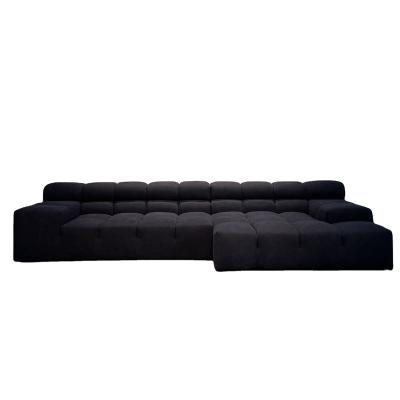 China Dark linen furniture L shape sofa corner modular modern minimalism fabric beb design living room sofa for sale