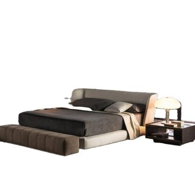 China Italian Modern Minimalist JJ Furniture Fabric Bedroom Design Home Decor Minimalism King Size Bed for sale