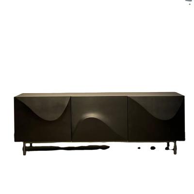 China High Quality Minimalism Italian Style Vertigo Furniture Design JJ Dining and Living Room Black Sideboard Cabinet for sale