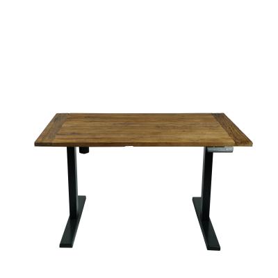 China Adjustable Solid (Height) Recycle Old Elm Style Office Lift Table Rustic Desk 30x48inch for sale